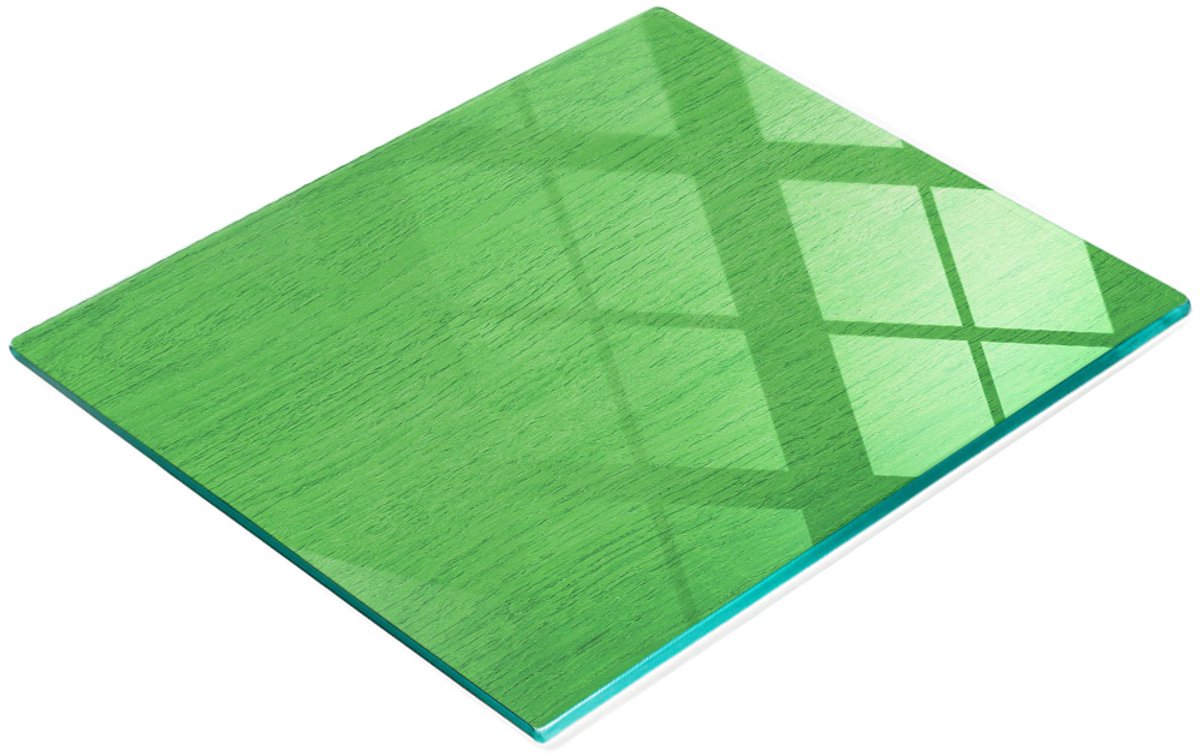 Multifunctioneel decoratief glazen bord, groen houten bord, 60x52 cm
