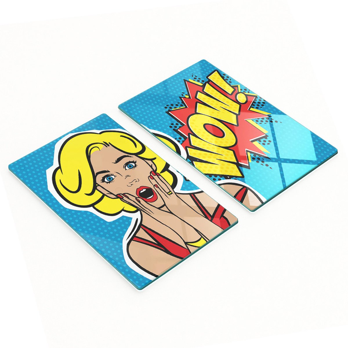 Multifunctionele decoratieve snijplanken voor de keuken, gehard glas, wow! 2x30x52 cm