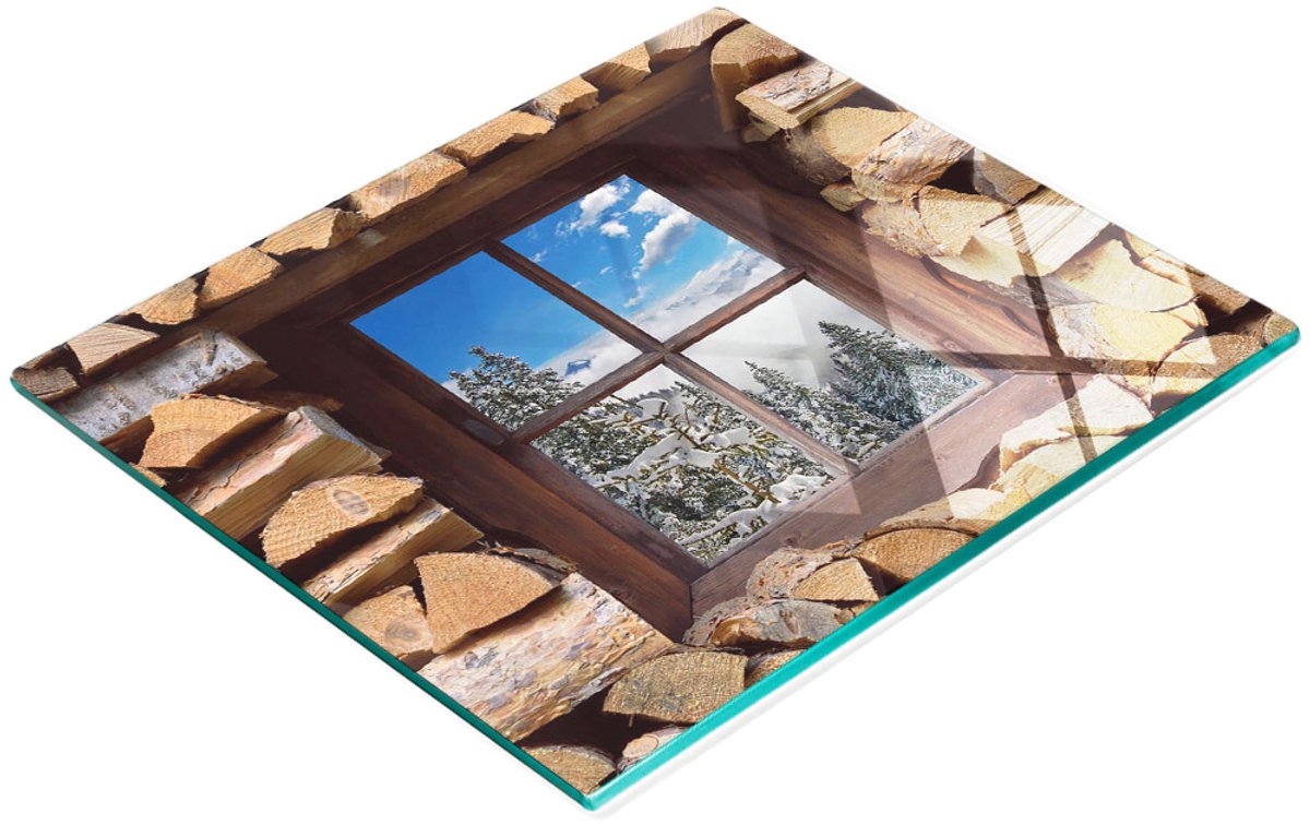 Multifunctionele decoratieve glazen wand voor de keuken, winterraam, 60x52 cm