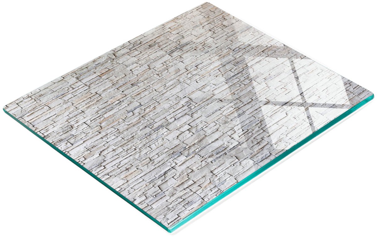 Keukenplank van gehard glas met decoratieve steenmotief muurafbeeldingen 60x52 cm