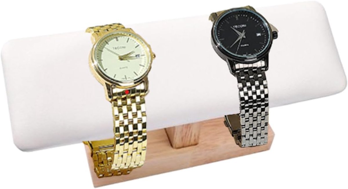 Horloge Display Stand - Sieraden Toren - Winkel Presentatie - Afneembaar Ontwerp - 20 x 8.5 x 5 cm - Wit