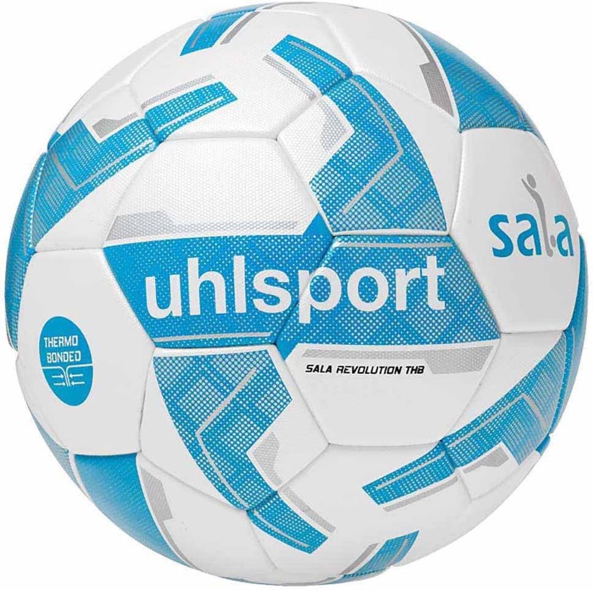 Voetbal - Trainingsbal - Voetbaltraining - THB Constructie - Maat 4 - Wit Cyaan Zilver
