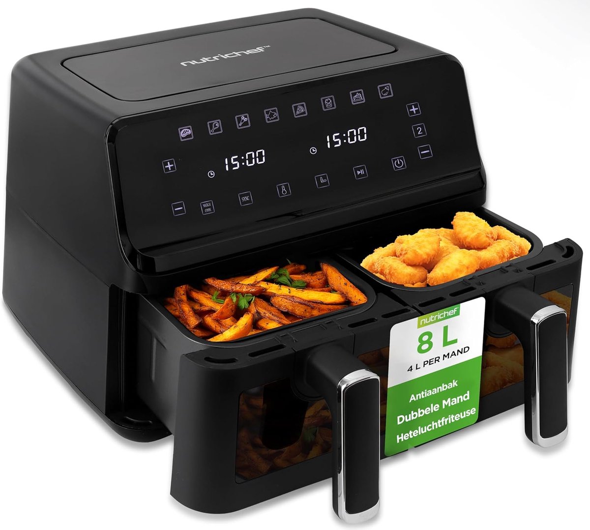 Airfryer XXL - Dubbele Mand Airfryer - keukengerei