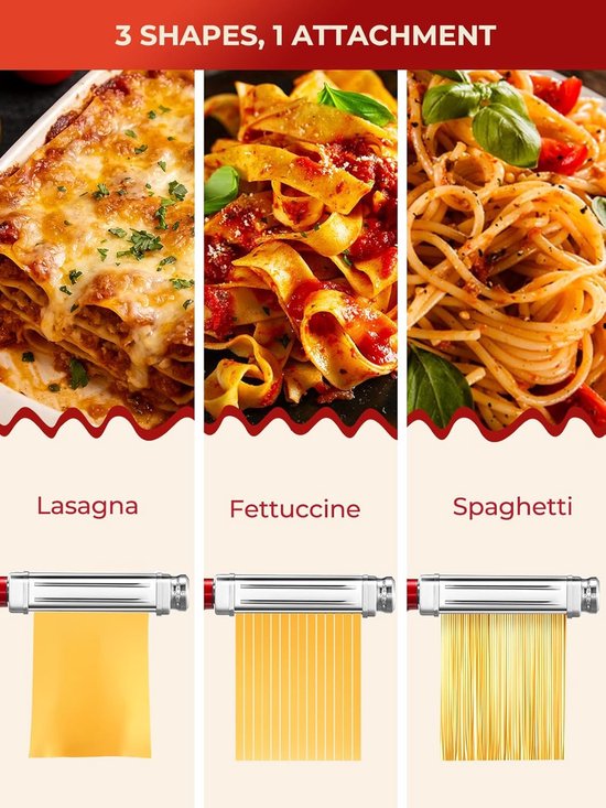 Pasta Machine - Pasta Maker - Pasta Tool - deeg tool set van Merkloos — afbeelding 4