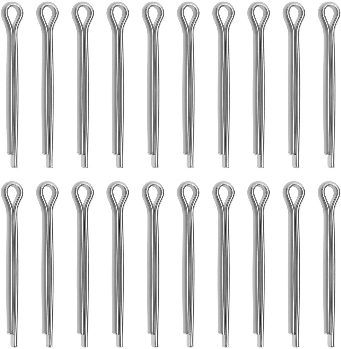 Allecto - Bicycle Disc Brake Pad Pins - 20pcs - Stalen Splitpennen - Compatibel met Shimano - Hoogwaardige Remblokken - Ideaal voor Fietsen - Gesch...