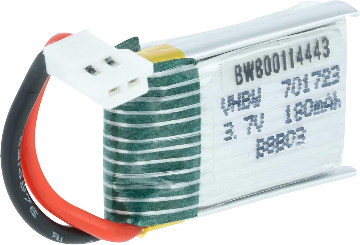 RC Helikopter Batterij - Vervangende Accu - Modelbouw Vliegen - Oplaadbaar Lithium-ion - 180mAh 3.7V
