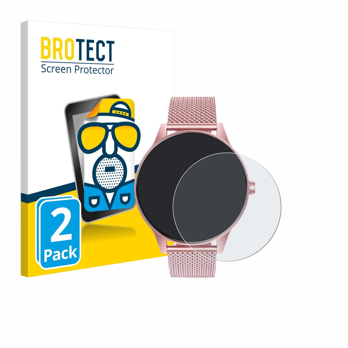 BROTECT - Screenprotector voor TAOLOON Smartwatch 1.27" - Folie Beschermfolie matte 2 Stuks