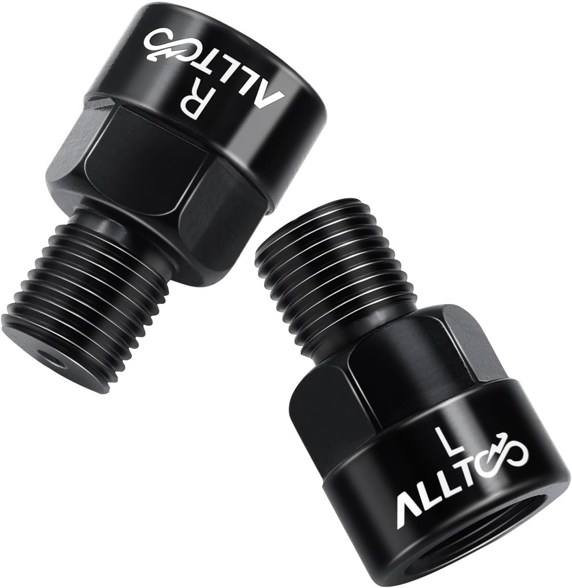 Fietspedalen Adapters - Pedalen Conversie - Fiets Reparatie - Aluminium Constructie - 1.4cm naar 1.27cm - Zwart