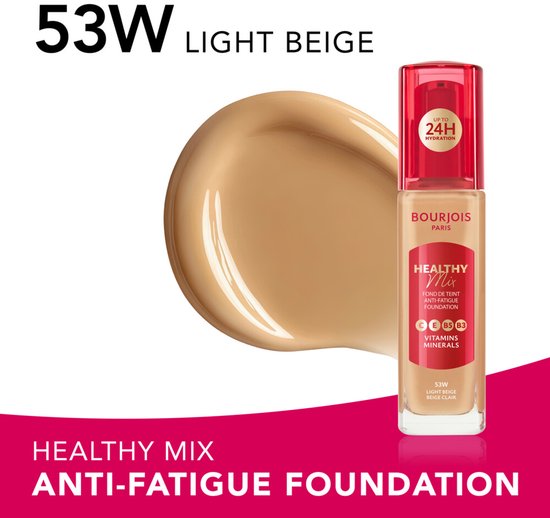 Bourjois Healthy Mix Anti-Fatigue Foundation 53W Light Beige – 30 ml