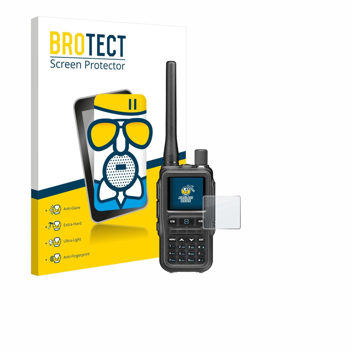BROTECT - Screenprotector voor Baofeng UV5RMINI - Folie Beschermfolie Beschermglas matte