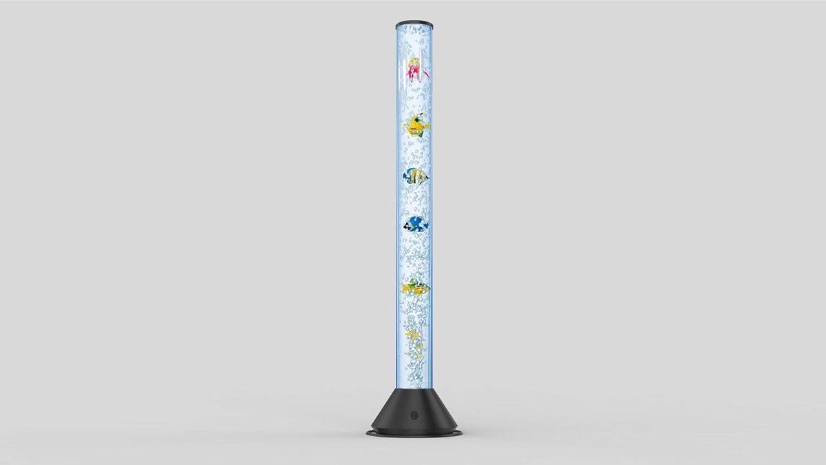 Waterkolom Met Led - Bruisende Fontein - Decoratieve Verlichting - Kleurwisselaar Afstandsbediening - 130 Cm Hoog - Zwart