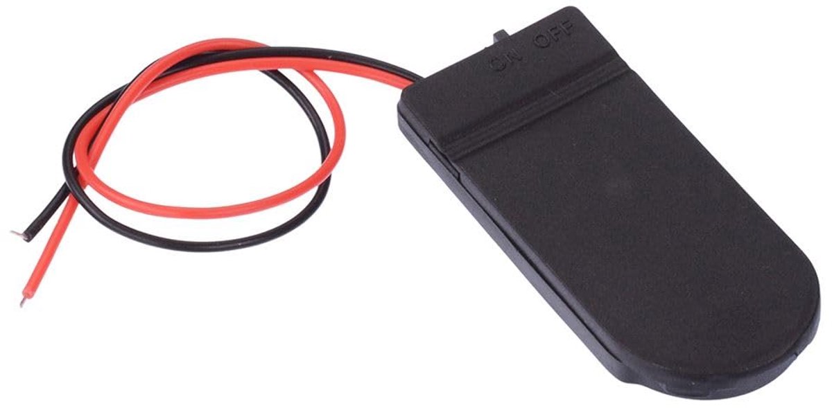 Knoopcel Batterijhouder - CR2032 Houder - Elektronica Projecten - Met Aan-Uit Schakelaar - 150mm Kabels