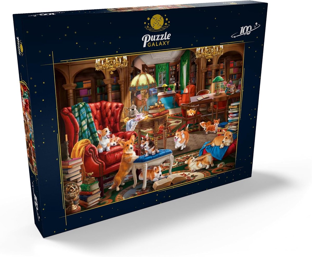 Legpuzzel Corgi Chaos - Puzzel Galaxy - Ontspanning Thuis - 100 Stukjes - 48 x 34 cm