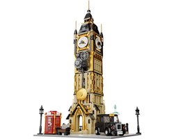 Pantasy 85008 Clock Tower Retro Big Ben bouwset | Classic Creator Modular Building | Expert Architecture Modelbouw | Technisch educatief speelgoed voor volwassenen & kinderen | Steampunk city set geschikt voor Lego | Bouwdoos met 2460 bouwstenen