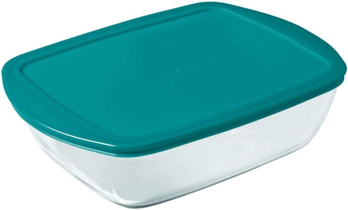 Ovenschaal Glas - Bakvorm Rechthoek - Koken en Serveren - Met Deksel - 28x20x8 cm - Transparant
