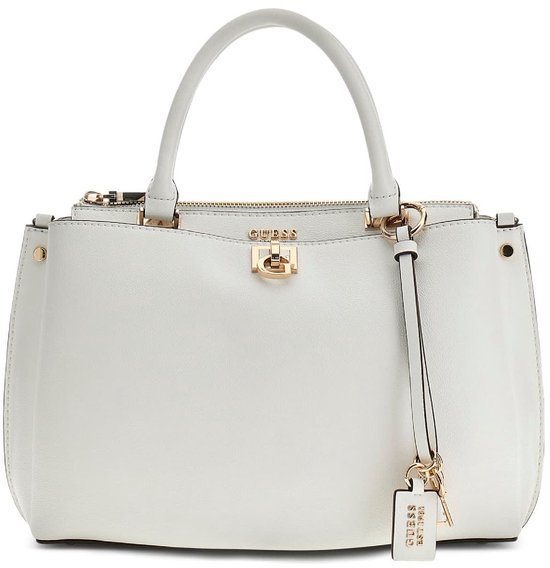 GUESS handtas schoudertas Bianca Girlfriend Satchel White wit