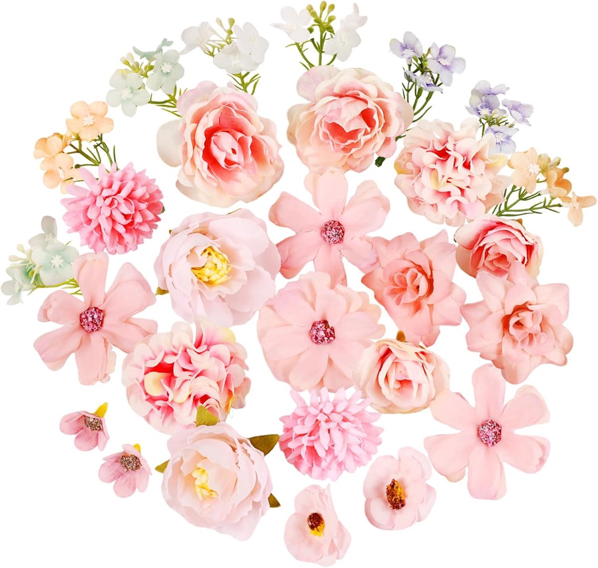 Kunstbloem Hoofden - Zijden Bloemen - Woondecoratie Knutselen - Flexibele Combinatie - 3-1