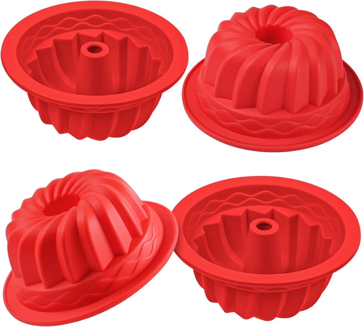 Mini Ring Cake Vormen - Ronde Bakvormen - Bakken Maken - Set van 4 - 10 cm Diameter
