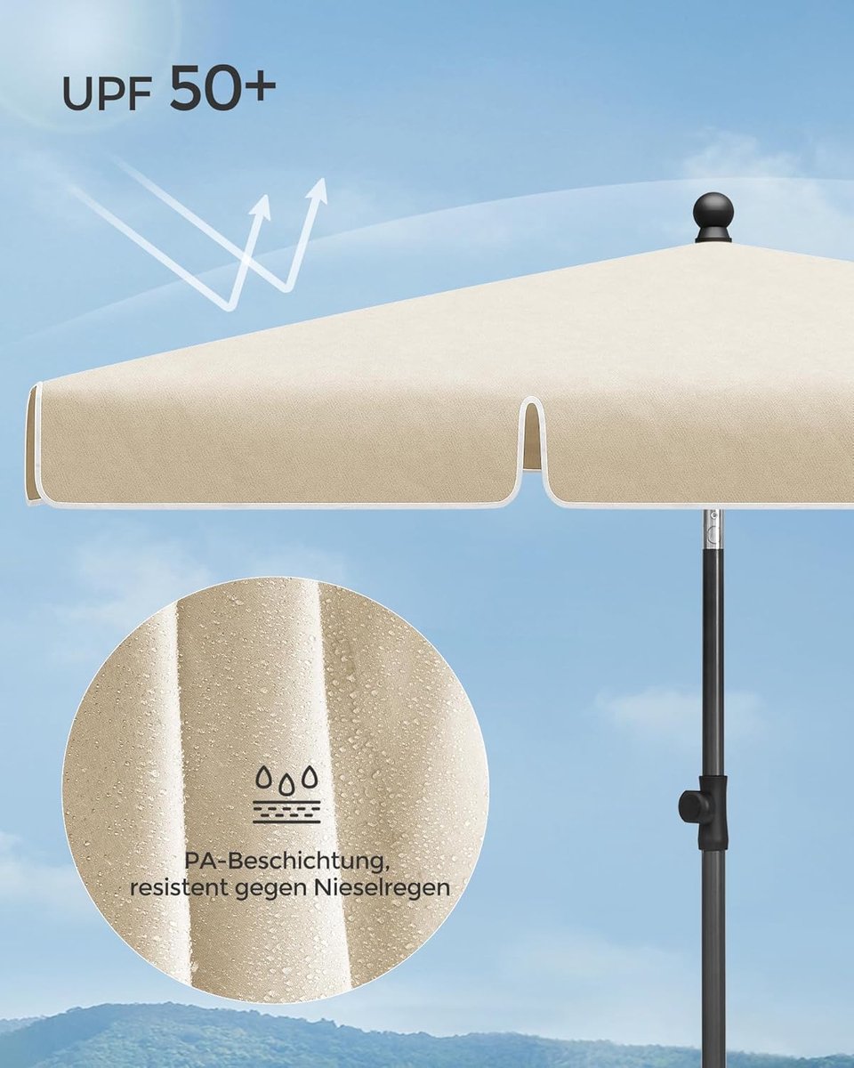 Tuinparasol Bellavero 3-Traps 300 cm Rond - Windbestendig, Stabiel, Geventileerd Terrasparasol met Zwengel en Kantelmechanisme - Buitenparasol voor Patio, Balkon & Tuin, Antraciet – Afmetingen op a...