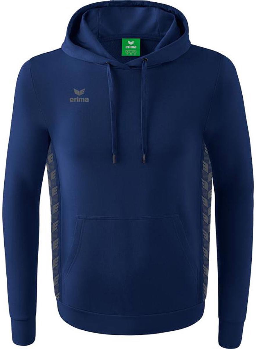 Erima Essential Team Sweatshirt Met Capuchon Kinderen - New Navy / Slate Grey | Maat: 140