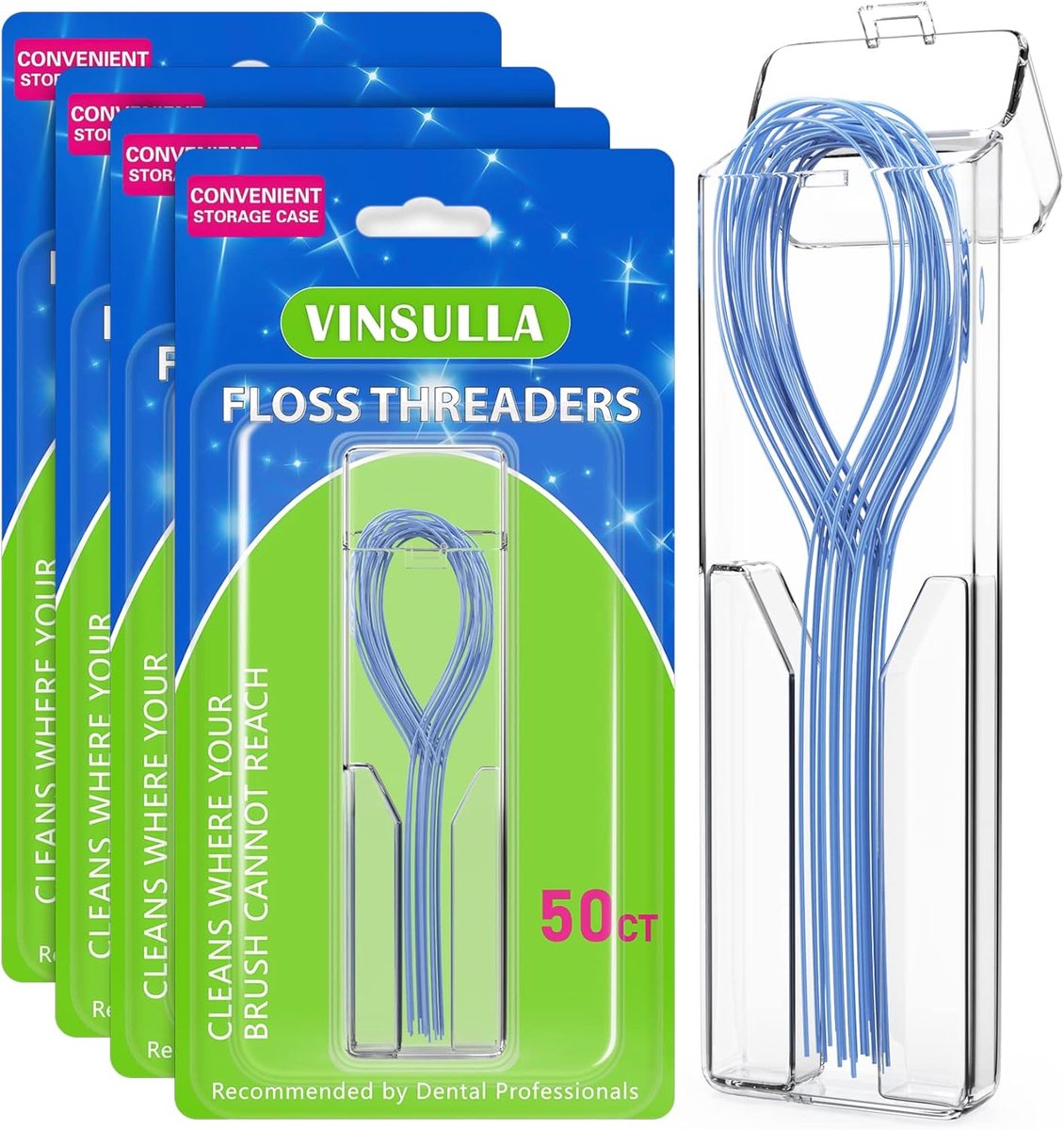 Floss Hulpmiddelen - Tandenstokers Clips - Orthodontie Reiniging - Voor Beugels Bruggen - 200 Stuks