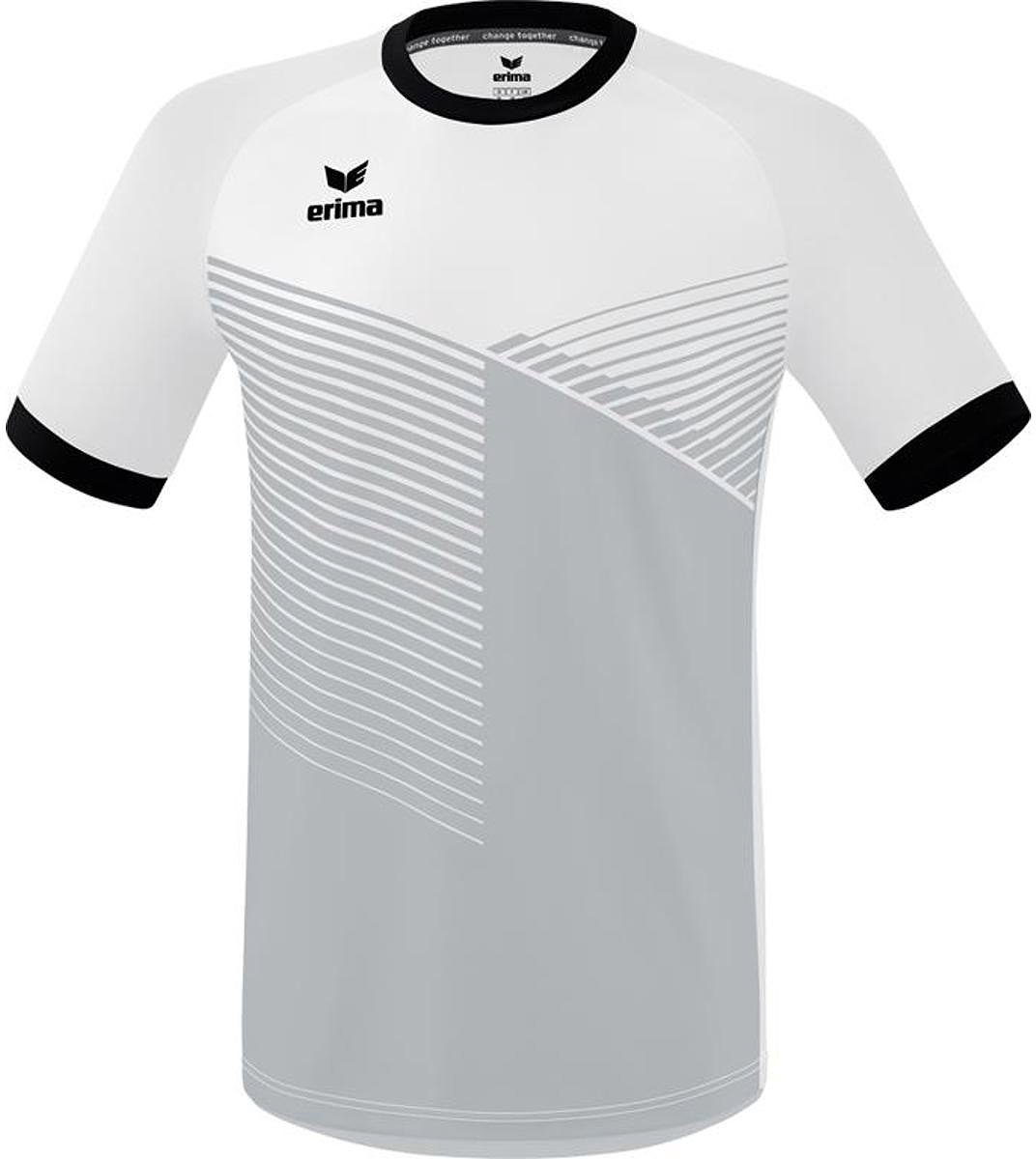 Erima Mantua Shirt Korte Mouw Kinderen - Wit / Zwart | Maat: 140