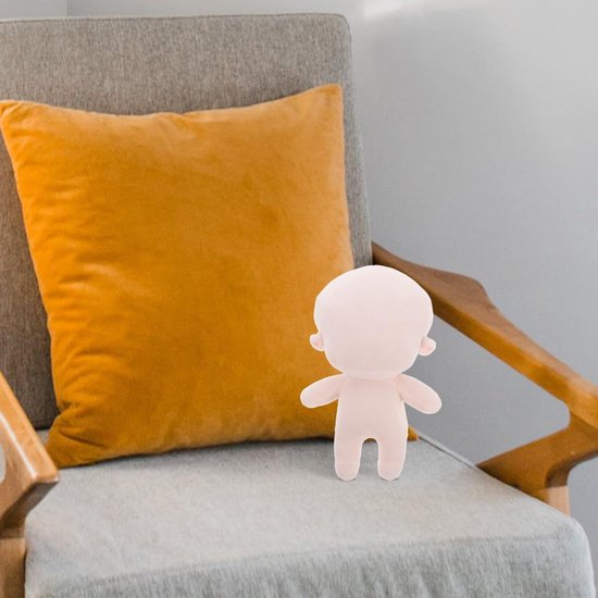 Poppenlichaam Zachte Stof - Pluche Pop Basis - Poppen Maken - Comfortabel PP Katoen - 21x14.5x9cm - Beige — afbeelding 5