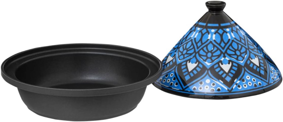 Tajine Pan Inductie en Keramiek RVS Blauw