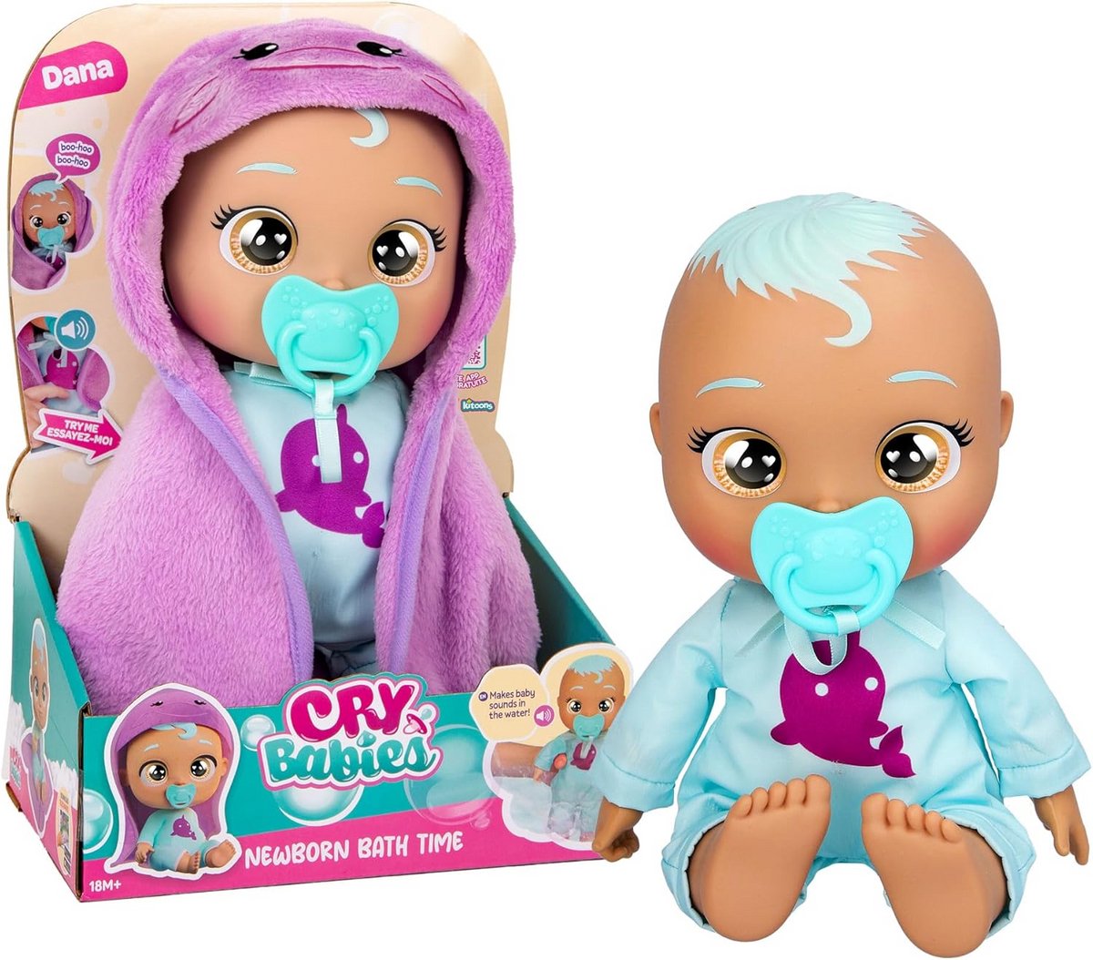 Leuke Babypop die van Baden Houdt met Huilfunctie en Echte Tranen
