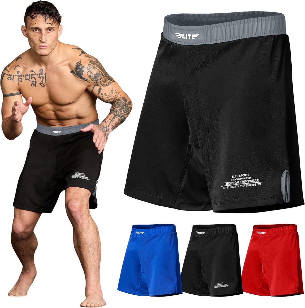 Duurzame MMA Vechtshorts voor Heren - Ideaal voor BJJ, Grappling en No Gi