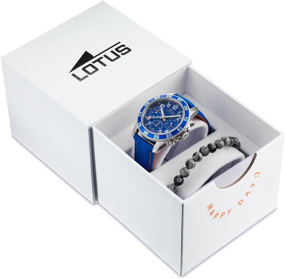 Kinderhorloge Analoge Jongens met Blauwe Leren Band en Mineraalglas