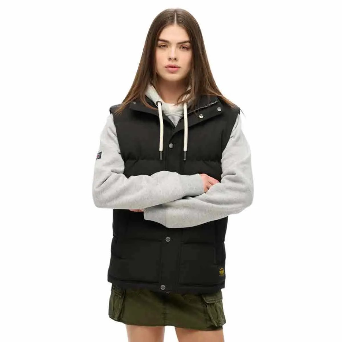 Superdry Everest Vest L Vrouw Zwart