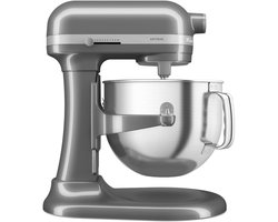 KitchenAid keukenmachine - Artisan - In hoogte verstelbare kom - 375 W - 11 snelheden - 3 RVS accessoires - 6,6L - Tingrijs