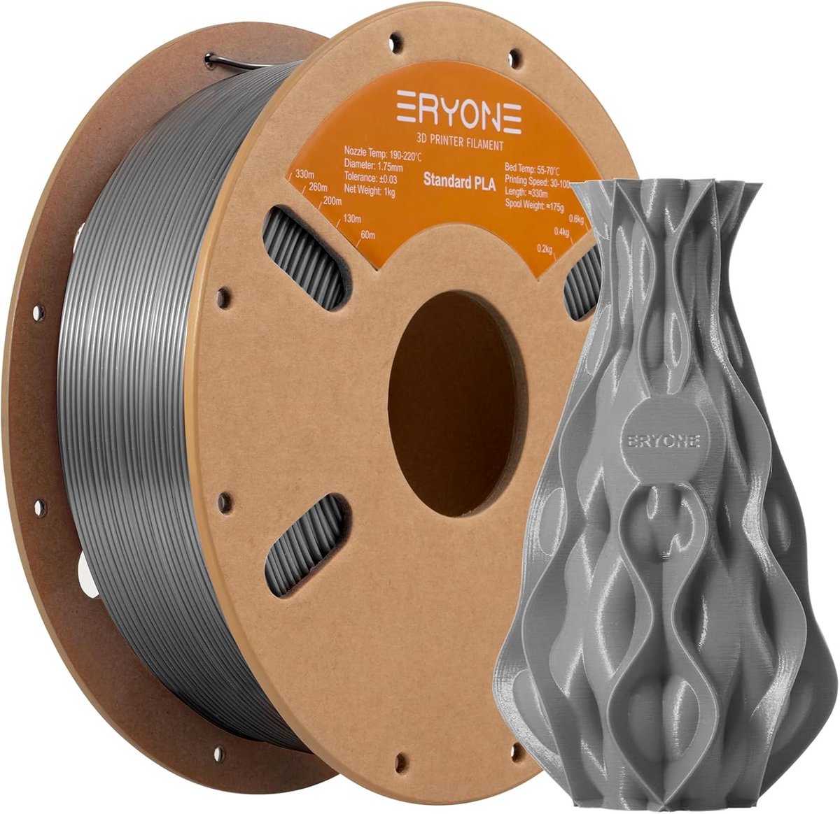 PLA Filament 1,75 mm Grijs 1 kg voor 3D Printer - Hoge Precisie