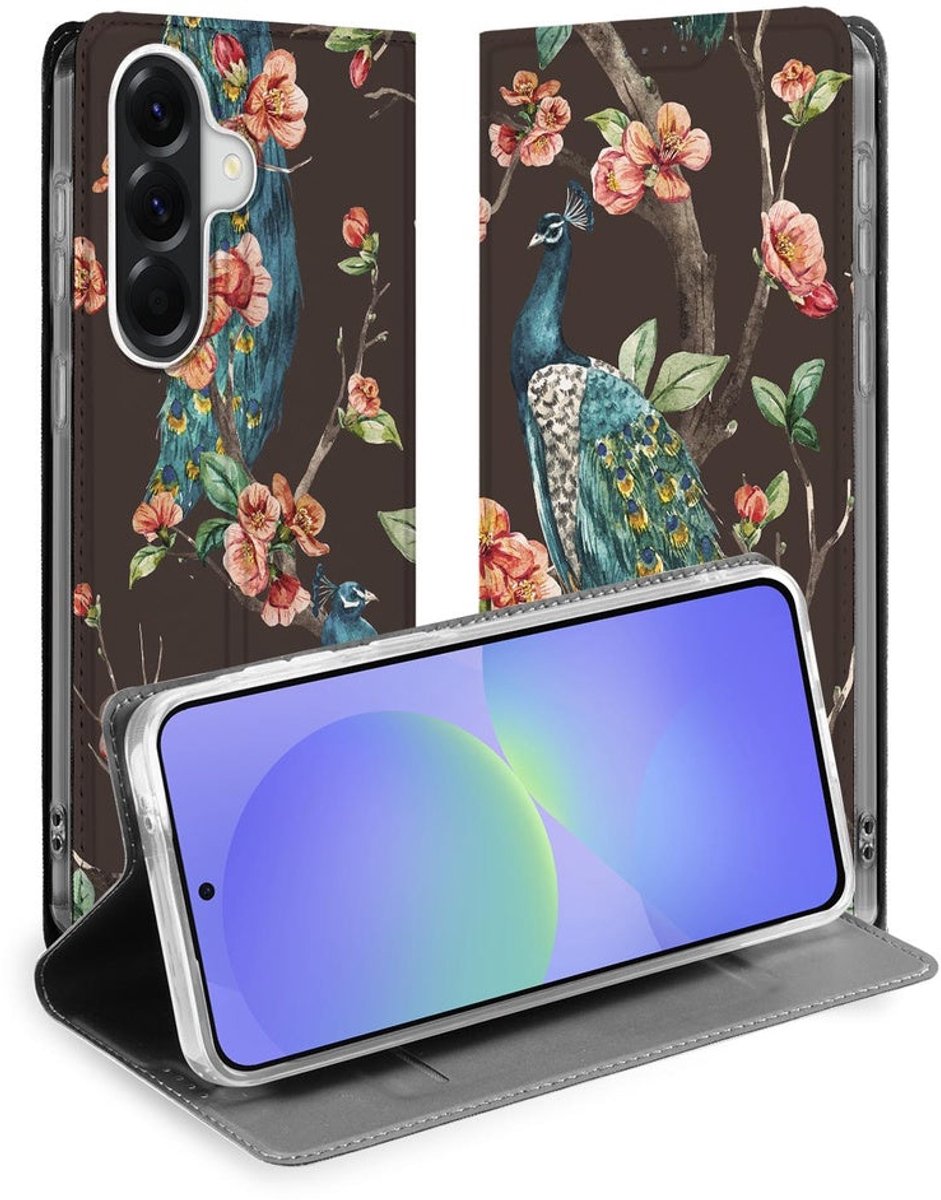 Bookcase Samsung Galaxy A37 Pauw met Bloemen