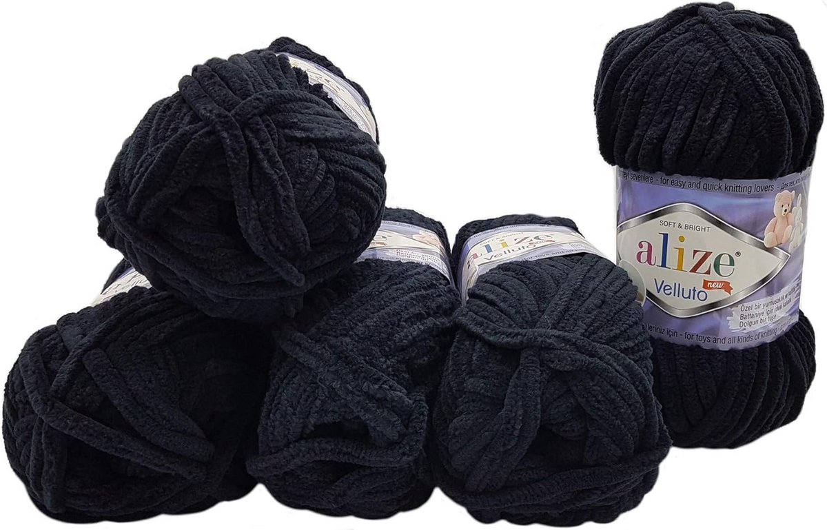 Set van 5 Bollen Super Zachte Velours Breiwol voor Babydekens en Knuffels