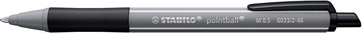 Balpen stabilo pointball colorful zwart | 10 stuks