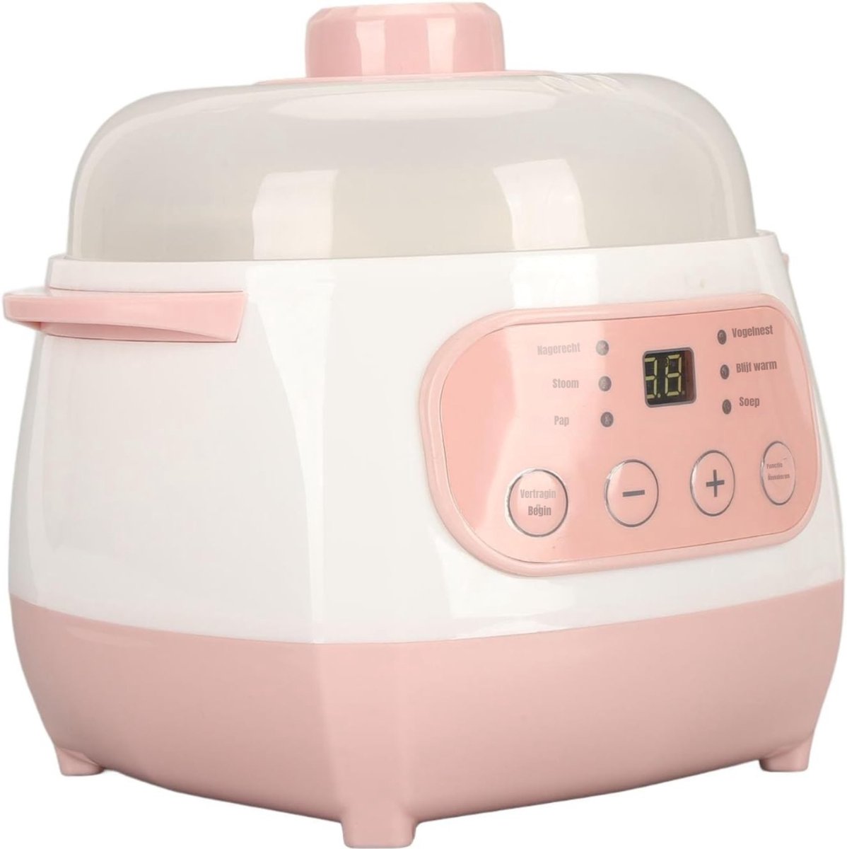 RWB® Slowcooker met Timer - Slowcooker op Timer - Slowcooker - Roze - 25 x 25 x 23 cm