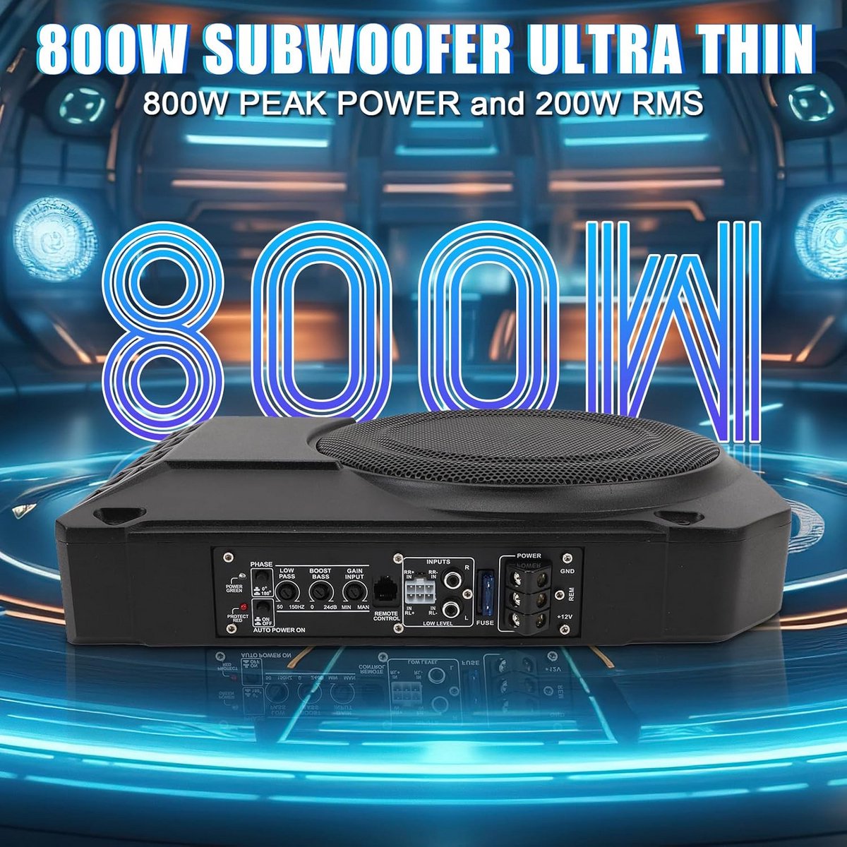 Underseat Subwoofer - Auto Versterking - Speakers - Muziek – foto 4