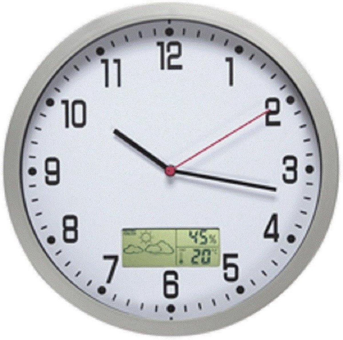 Decoratieve Wandklok met Ingebouwde Hygrometer en Thermometer