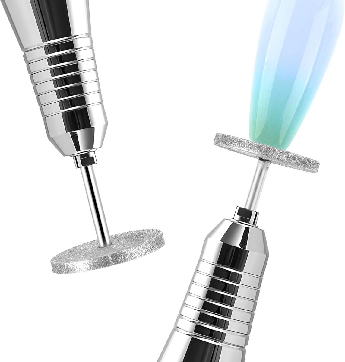 2 Stuks Nagelboor Bits Set - Professionele Slijpschijven & Diamant Frezen voor Manicure en Pedicure