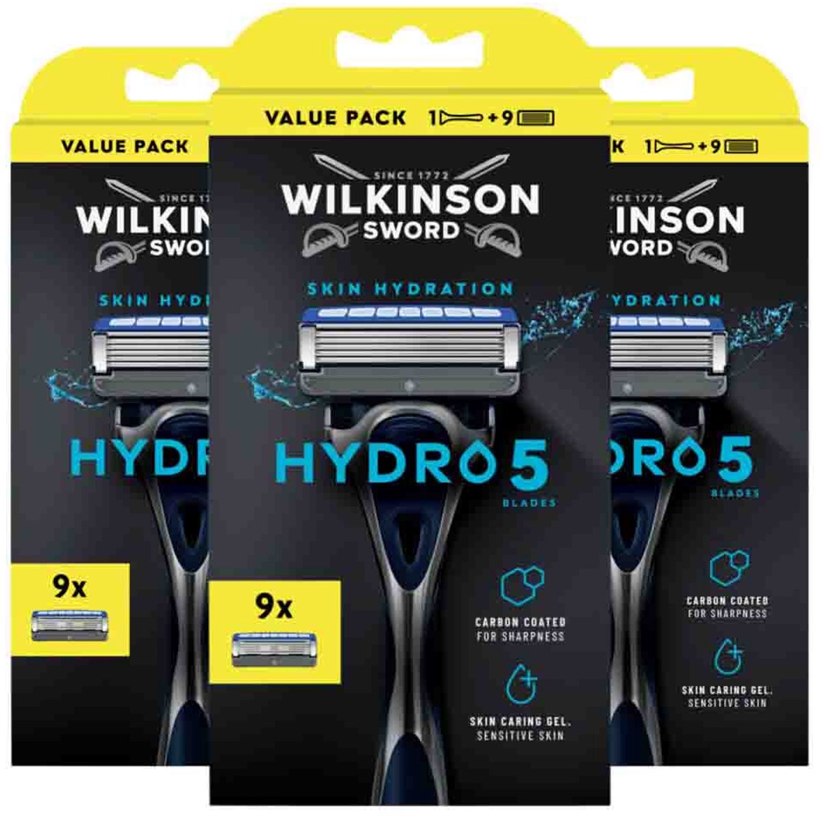 Wilkinson Hydro 5 Scheersysteem + Navulmesjes XL - 3 x 9 stuks - Voordeelverpakking