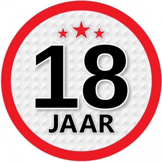 Udo Schmidt GmbH & Co Stickers 45 cm verjaardag 9 cm 12 stuks stickers decoratie verjaardagsdecoratie