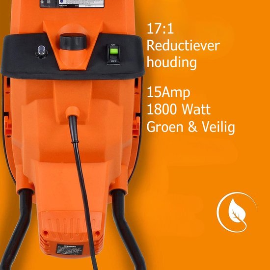Nexvo® Hakselaar Versnipperaar - Takkenversnipperaar - Shredder - Zwart en Oranje - 40cm x 51cm x 97cm van Nexvo — afbeelding 3