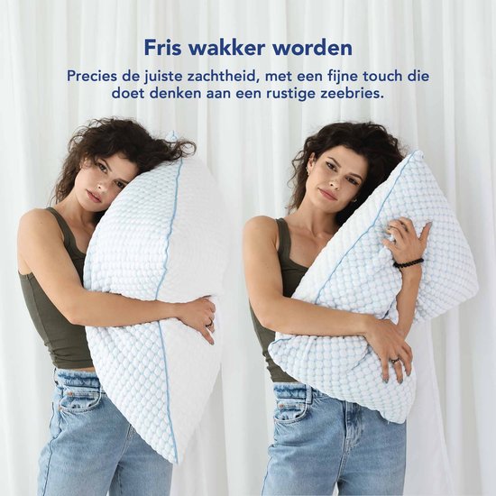Wolkenkissen 2 stuks, 80 x 80 cm Premium Memory Foam Kussen - Ergonomisch - Verstelbaar - Hoogwaardig - Ondersteunt Hoofd en Nacken - Ademend en Hygienisch van Merkloos — afbeelding 5