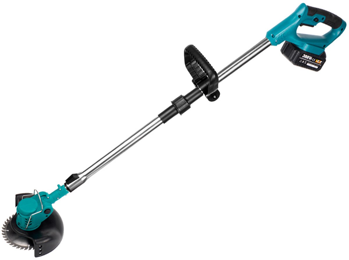 Onkruidborstel - Grasmaaier - Elektrische Snoeischaar - 2 Accu's - 1500 Watt - 15000 MaH - Telescopische Buis - 3 Verschillende Snijbladen – foto 2