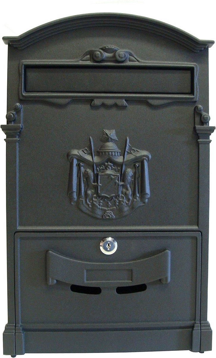 Aluminium Verlichting Postvak - 10 Inch x 3.5 Inch x 16 Inch, Inclusief 2 Sleutels