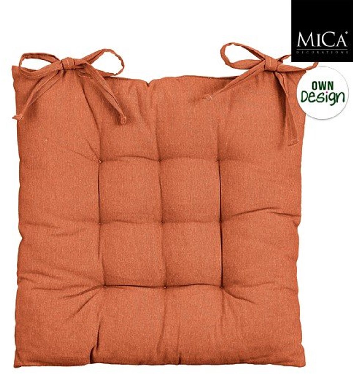 Mica Decorations Como Stoelkussen – 46 x 46 x 7 cm – Terra