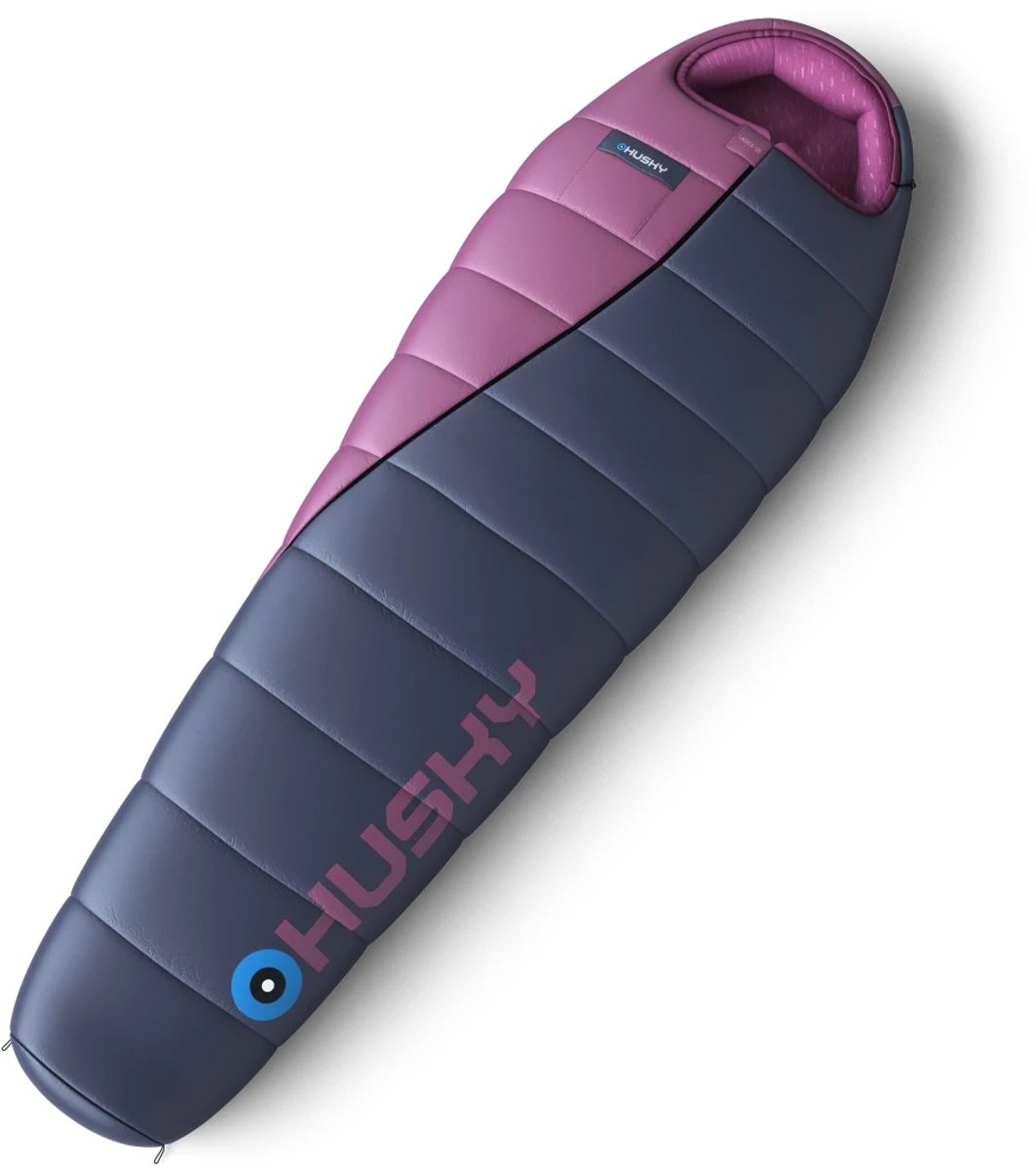 Husky mummyslaapzak Motion voor dames 2024 -20°C - 200 cm - Blauw - Roze