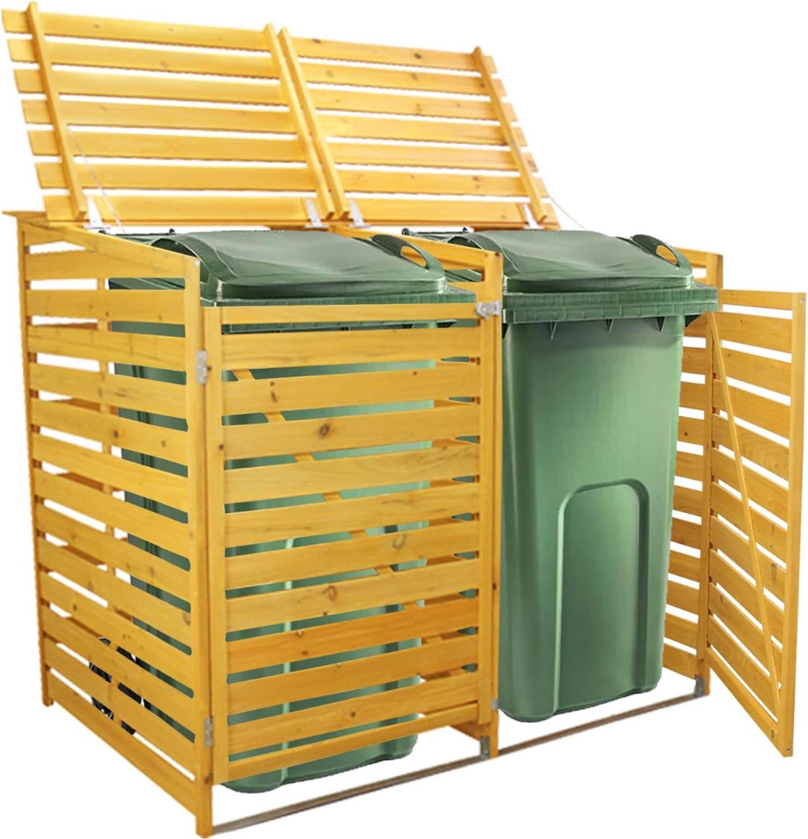 Aura® Kliko Ombouw – Containerberging - Kliko Ombouw Dubbel - Bruin - 92cm x 149cm x 122cm
